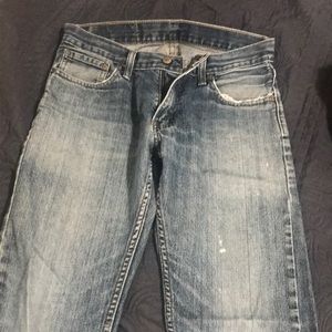 Light washed blue jeans